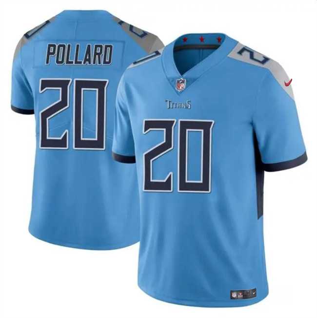 Men & Women & Youth Tennessee Titans #20 Tony Pollard Blue Vapor Limited Football Stitched Jersey->tennessee titans->NFL Jersey